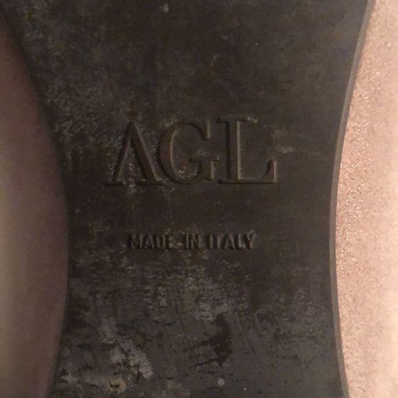 AGL Grey Suede Loafers w/ Buckle Sz 38 - Picture 7 of 9